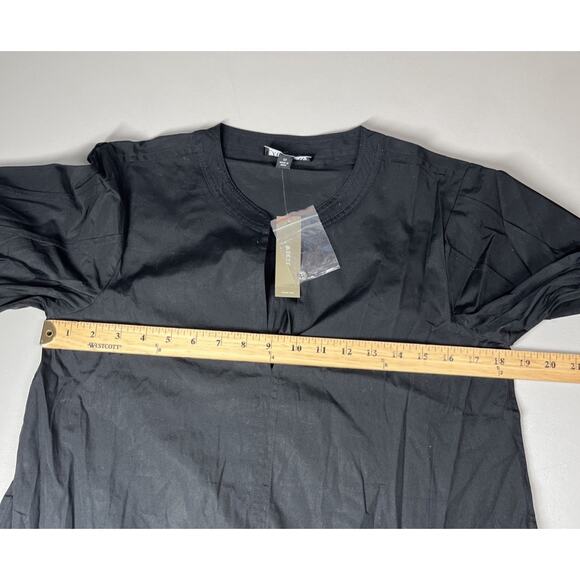 J Crew Delilah Dress in Cotton Poplin Petite Small Black Mini Ruffle Shirtdress - Picture 6 of 10